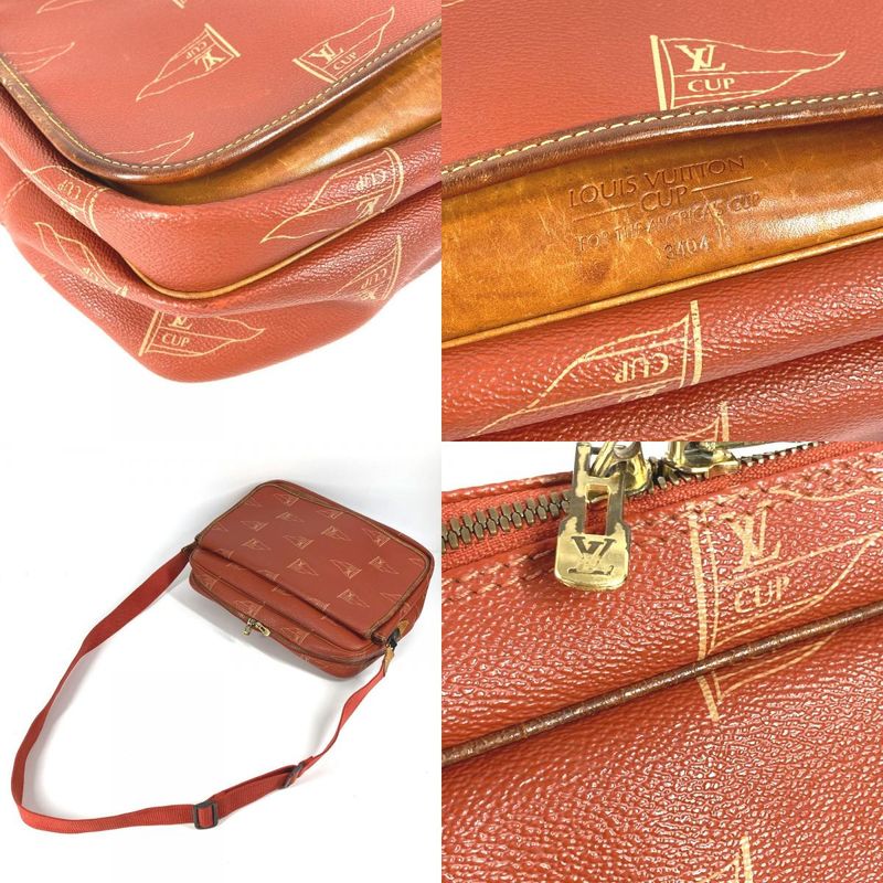 Louis Vuitton Shoulder Bag Calvi M80028 Canvas Avogany Orange