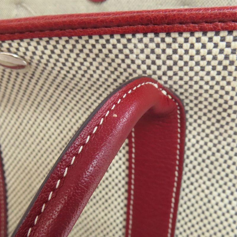Hermes Garden Party TPM Silver Hardware Tote Bag Canvas Women