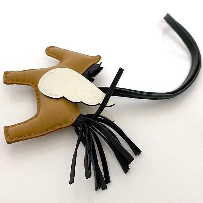 Hermes Bag Charm Pegasus PM Brown White Black Sesame