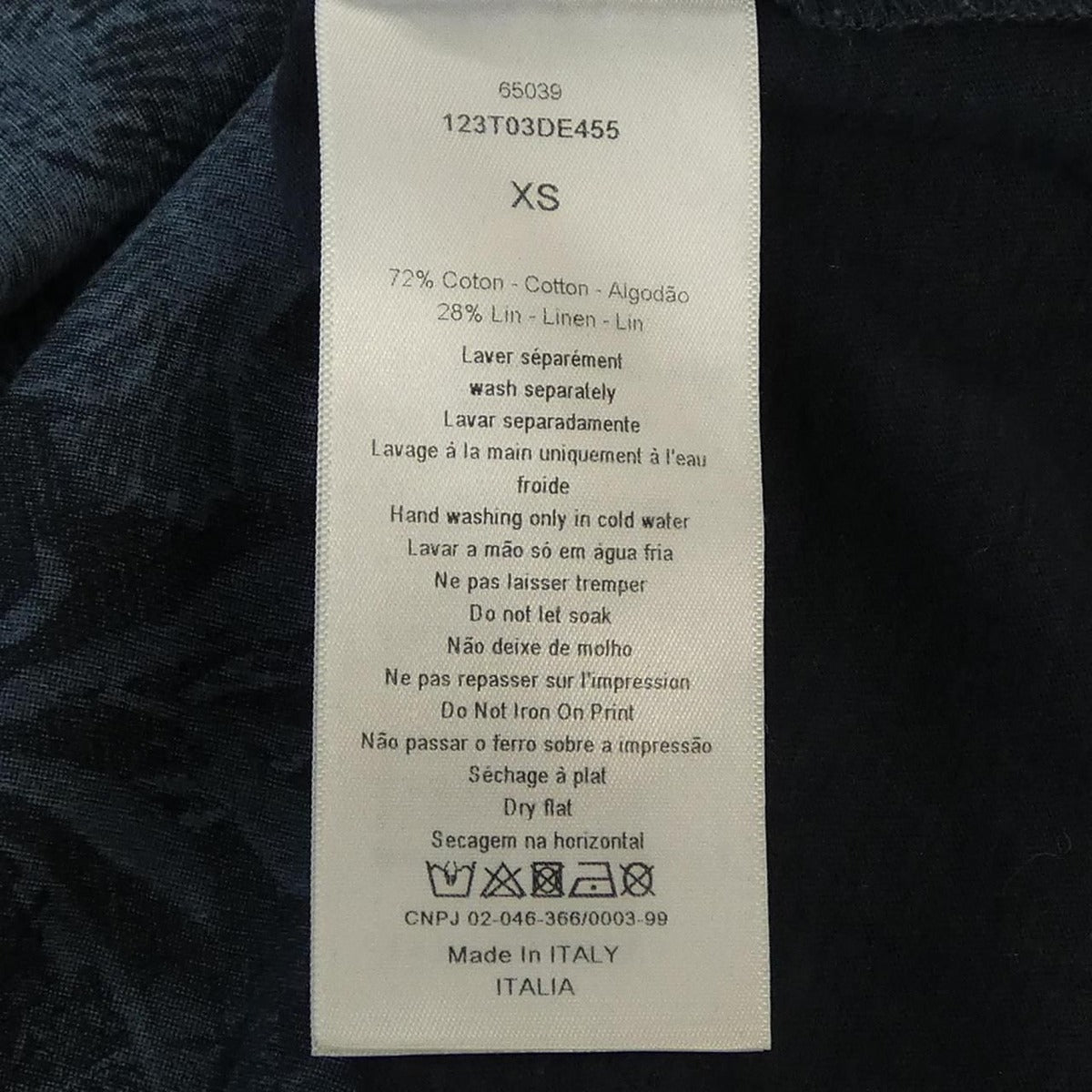 Dior T-Shirt Blue XS Transparency — view 3