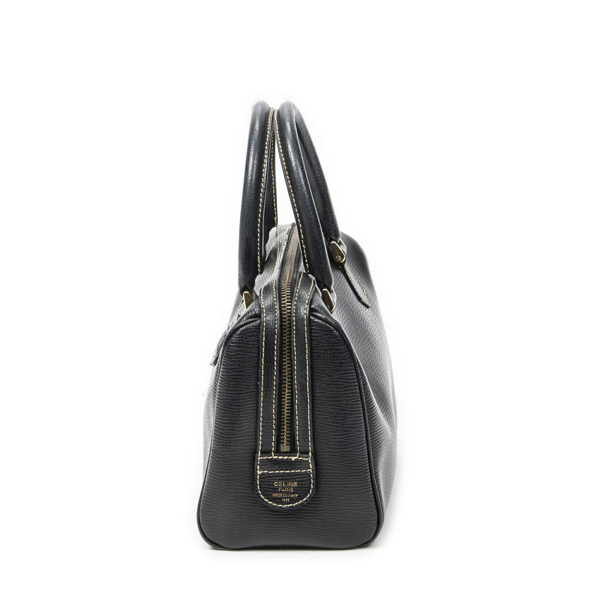 Celine Vintage Small Boston Black Grain Leather AB — view 3