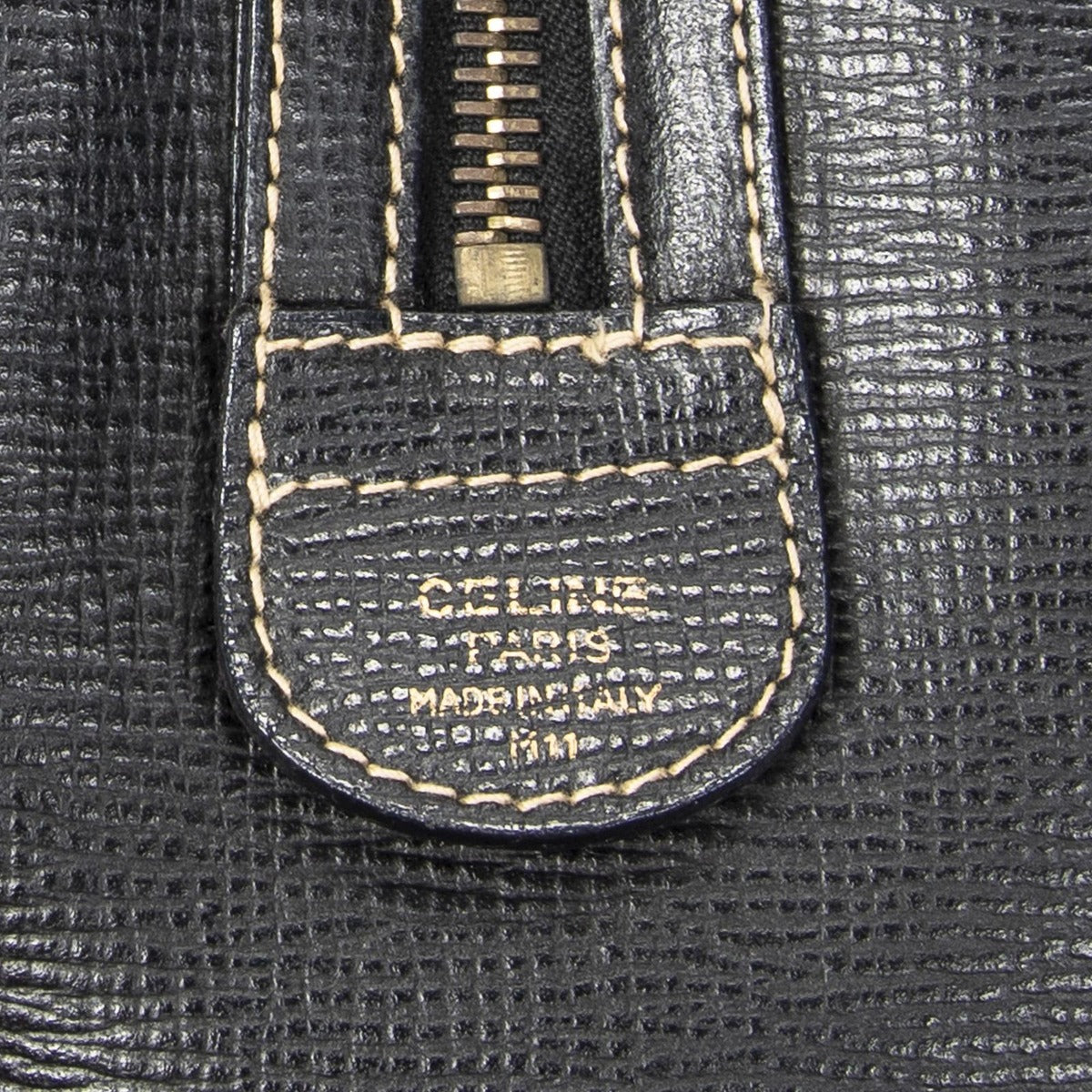 Celine Vintage Small Boston Black Grain Leather AB — view 10