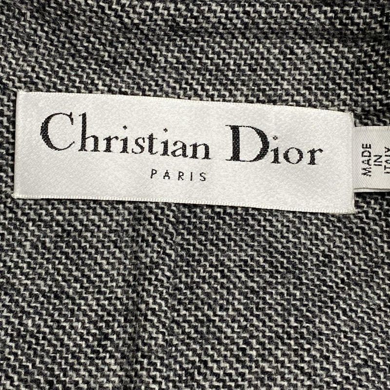 Dior/christian Dior Skirt Suit For Women - Gray Light Gray And Multi Wool