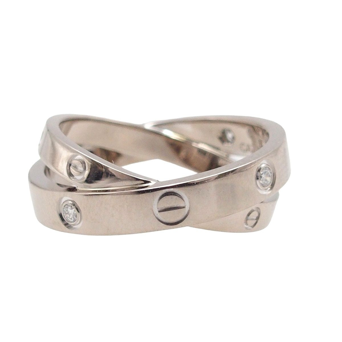 Cartier Be Love White Gold Diamond Half No 53 Ring — view 4