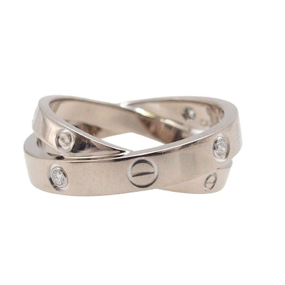 Cartier Be Love White Gold Diamond Half No 53 Ring — view 4