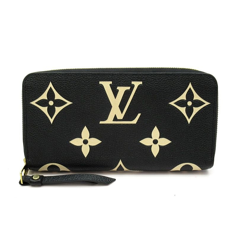 Louis Vuitton Zippy Wallet Empreinte Black Beige