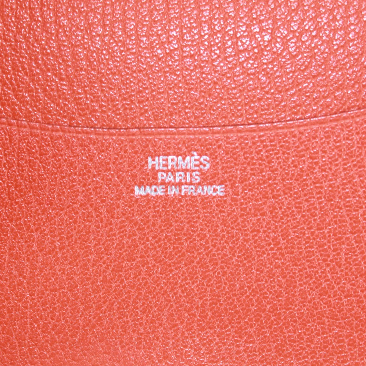 Hermes Agenda GM Notebook Cover Chevre Orange Wallet Silver — view 6