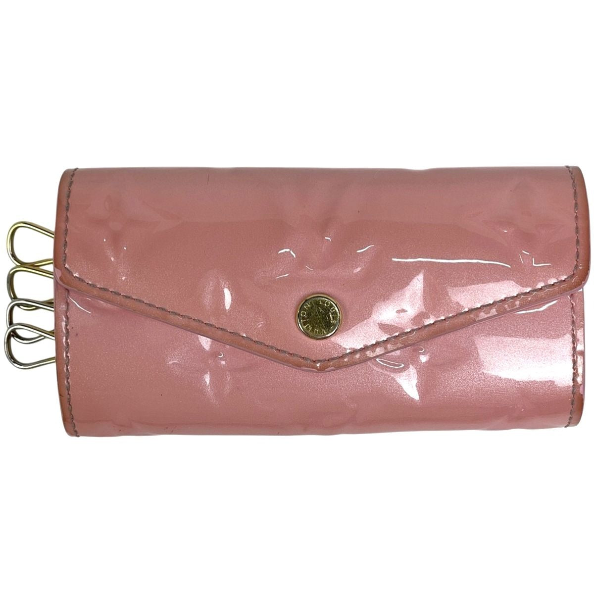 Louis Vuitton Multicles 4 Key Holder Key Case Monogram Vernis Pink