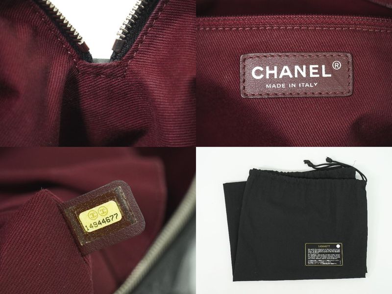 Authentic Chanel In The Mix Coco Mark 2WAY Shoulder Bag Handbag Sparkle Leather