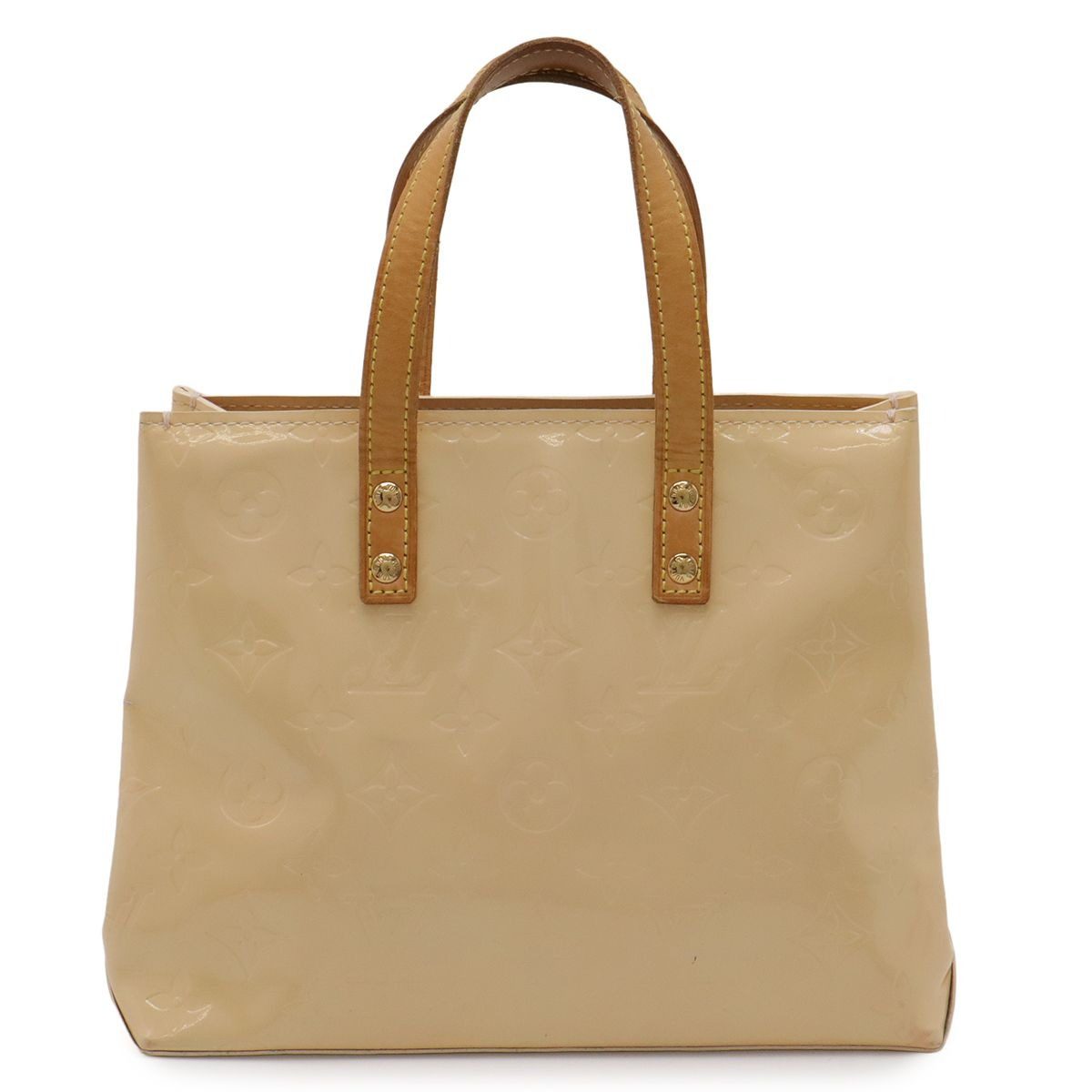 Louis Vuitton Monogram Vernis Reed PM Tote Mini Leather Enamel Marshmallow Pink