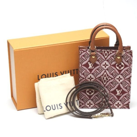 Louis Vuitton Jacquard Leather Petite Sac Plat Monogram Shoulder Bag