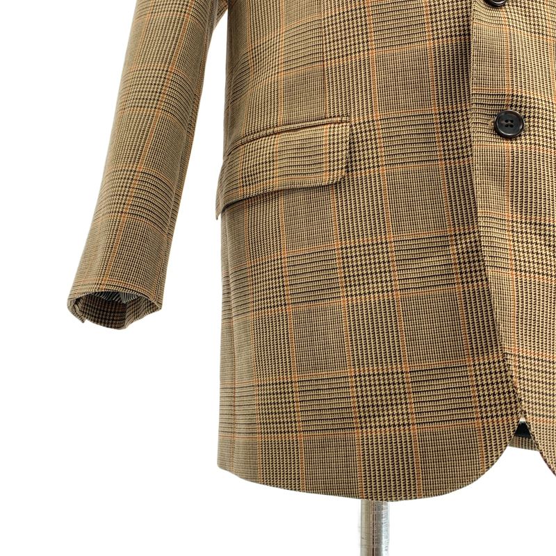 Celine - Wool Check 2B Single-breasted Tailored Jacket - Fully Lined - 36 -