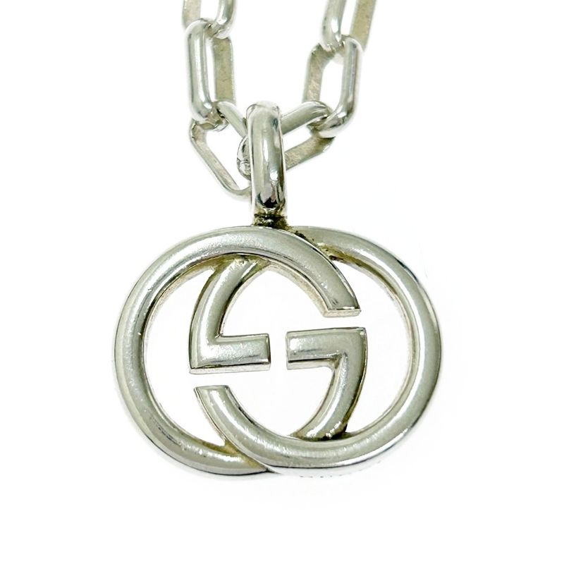 Gucci Silver Interlocking G Necklace 22.0g 925 Engraved 354280 Necklace