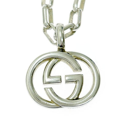 Gucci Silver Interlocking G Necklace 22.0g 925 Engraved 354280 Necklace