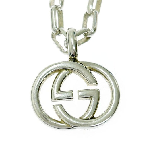 Gucci Silver Interlocking G Necklace 22.0g 925 Engraved 354280 Necklace