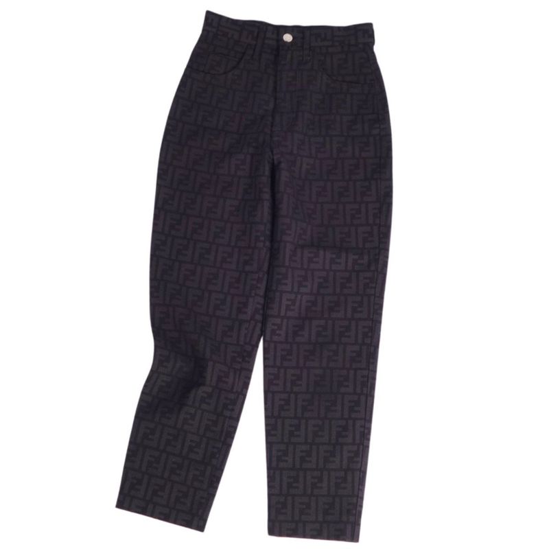 Vintage Fendi Pants Long Pants Zucca Print Na
