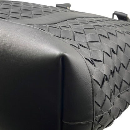 Bottega Veneta Tote Bag Intrecciato Leather Black Silver Hardware Bottega Veneta
