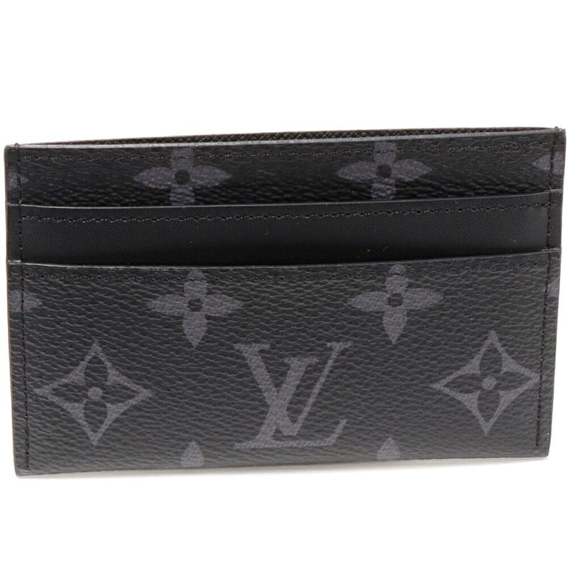 Louis Vuitton Card Case Pass Case Monogram Eclipse Porte Cult Double M62170
