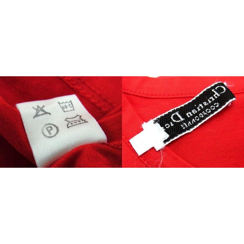 Christian Dior 100% Cottohort Sleeve T-Shirt Top Size 36 — view 5