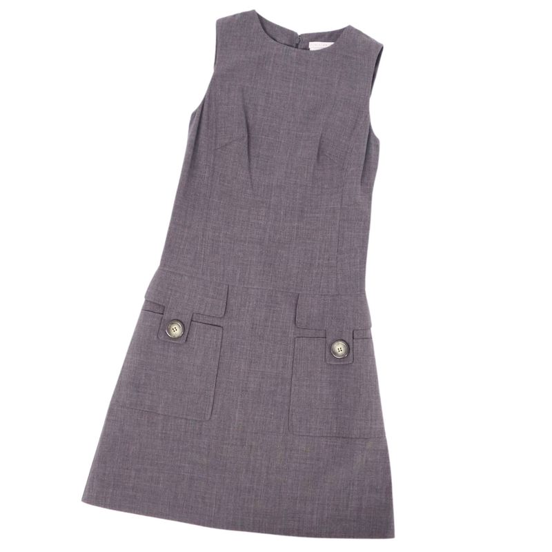 Celine Dress Sleeveless Wool Gabardine Top Women's Made In France 36(S Equivalen