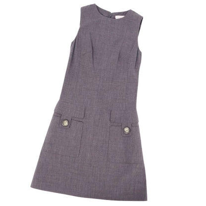 Celine Dress Sleeveless Wool Gabardine Top Women's Made In France 36(S Equivalen