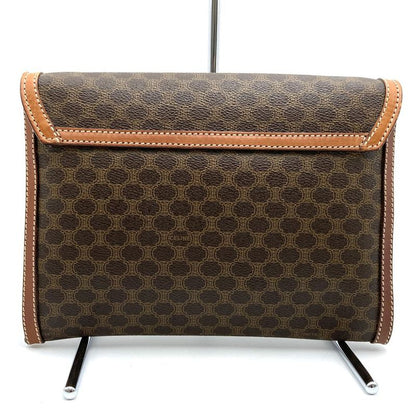 Celine M06 Shoulder Bag Clutch Bag Light Shape 2way Macadam Brown PVC Leather