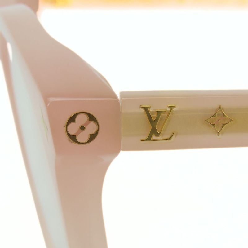 Louis Vuitton Sunglasses Z2003e Monogram Plastic Milky Pink Silver Hardware
