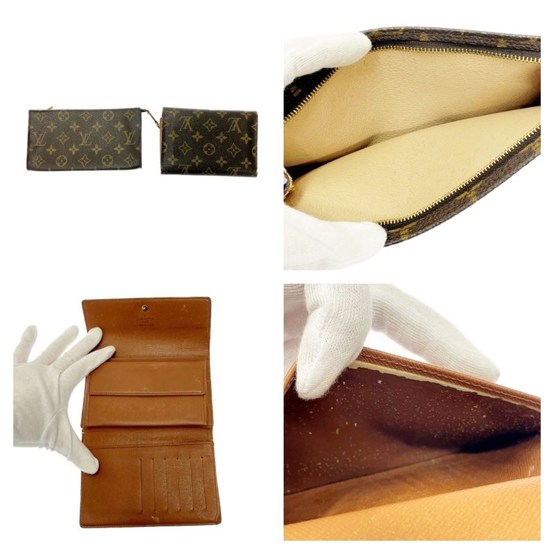 Louis Vuitton Monogram PVC Set of 4 Wallets Brown 395757 Long Wallet