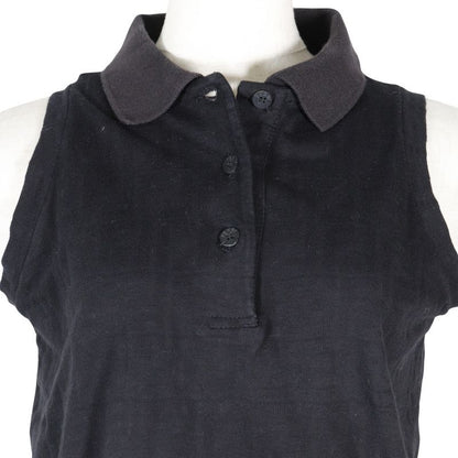 Fendi Sleeveless Zucca Cotton Black Women's Polo Shirt