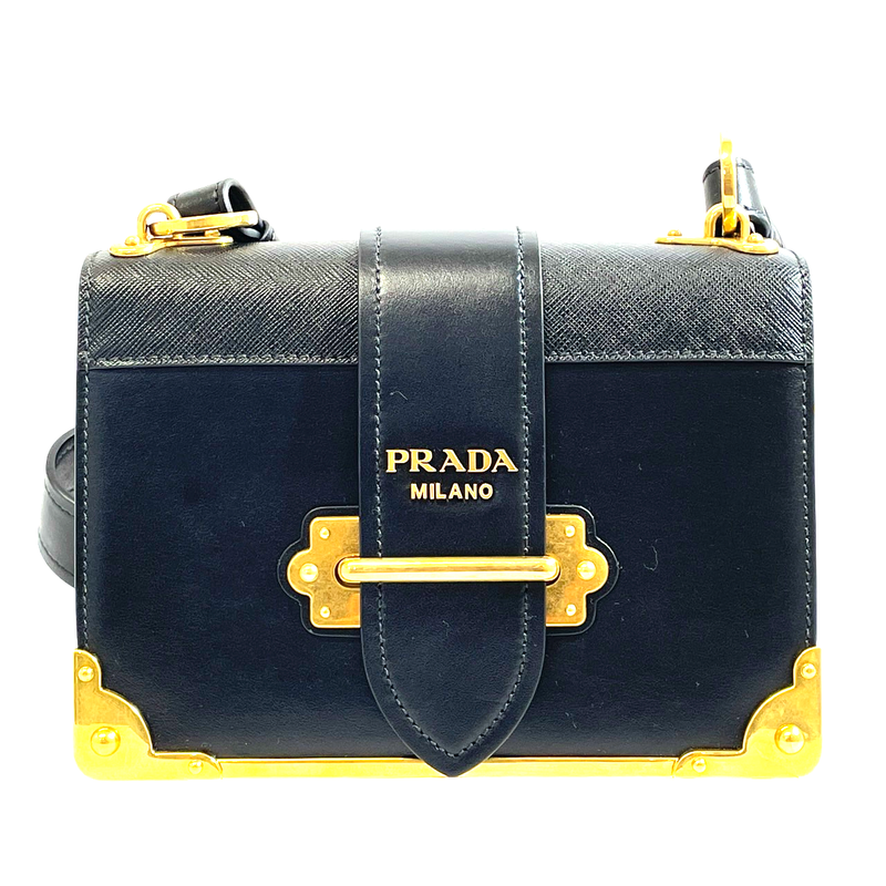 Prada Shoulder Bag 1bd045 Cahier Black A25-443
