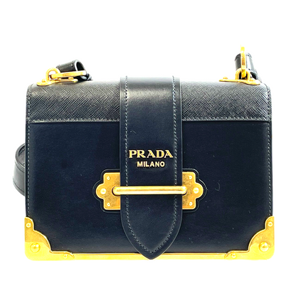 Prada Shoulder Bag 1bd045 Cahier Black A25-443
