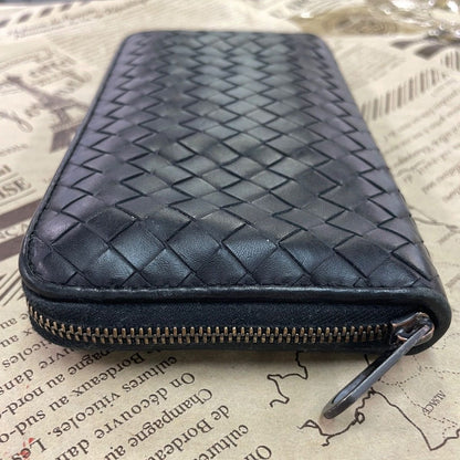 Bottega Veneta Wallet Round Intre Black Leather Card Coin — view 16