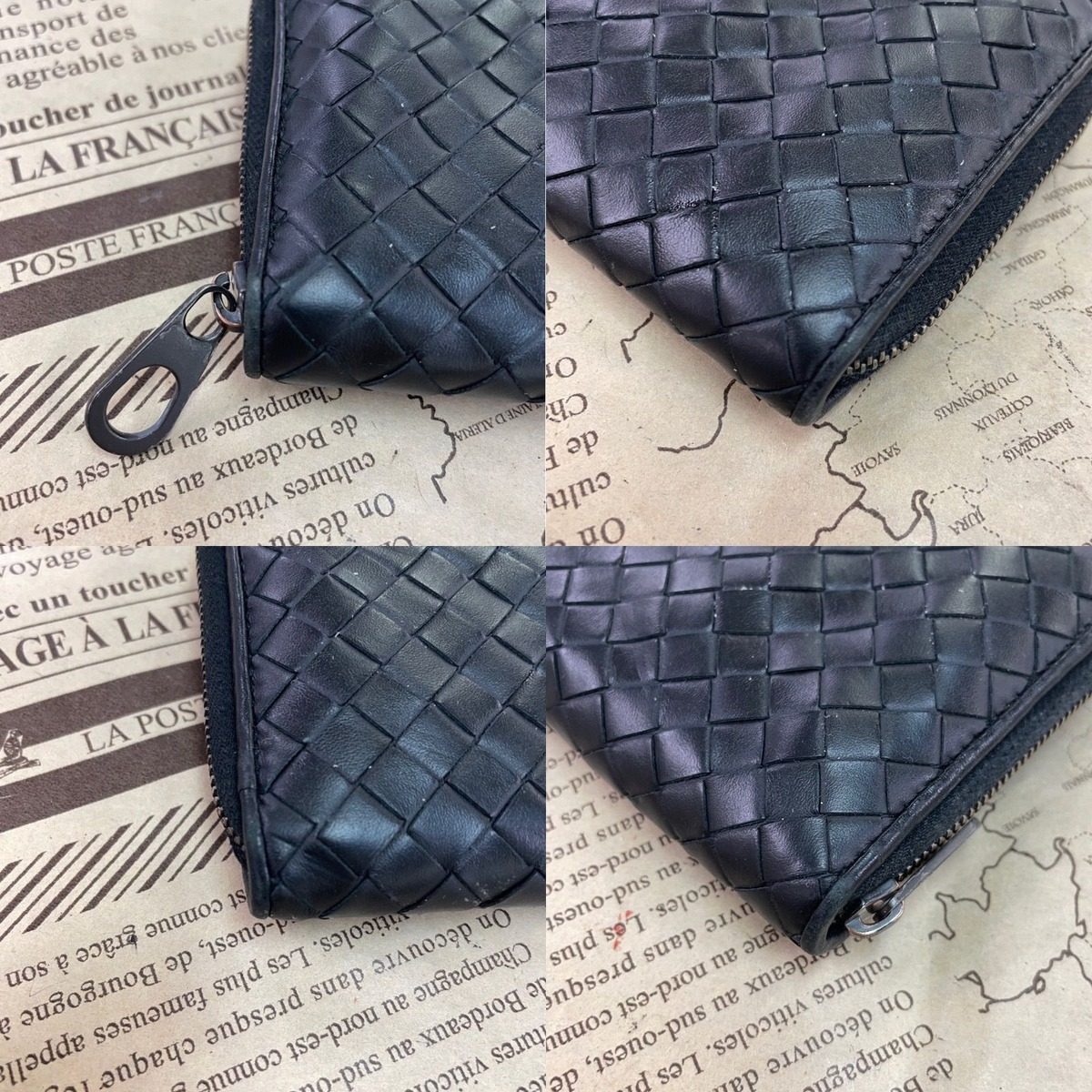 Bottega Veneta Wallet Round Intre Black Leather Card Coin — view 6