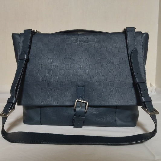 Louis Vuitton Loft Damier Infini Navy Shoulder Bag