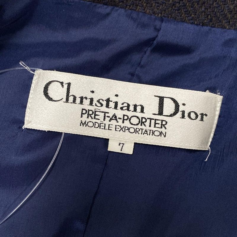 Dior/christian Dior Skirt Setup Women's Navy And Dark Brown