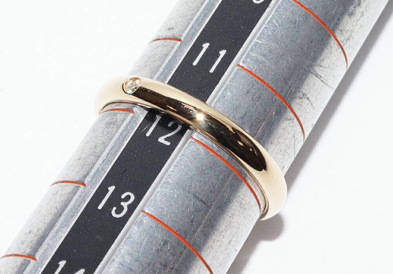Cartier Ring 18K Yellow Gold Diamond 1P (001ct) Classic Wedding Ring 1895