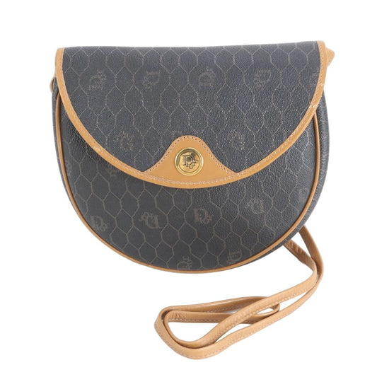 Dior Vintage Honeycomb Pattern Leather Shoulder Bag Crossbody