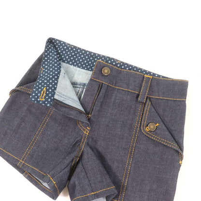 Louis Vuitton Leather Monogram With Logo Patch Flower Stitch Design Denim