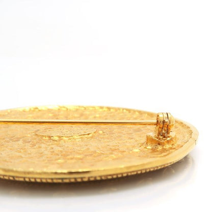Chanel Brooch 1169 Vintage GP Round Lion With Box Chanel