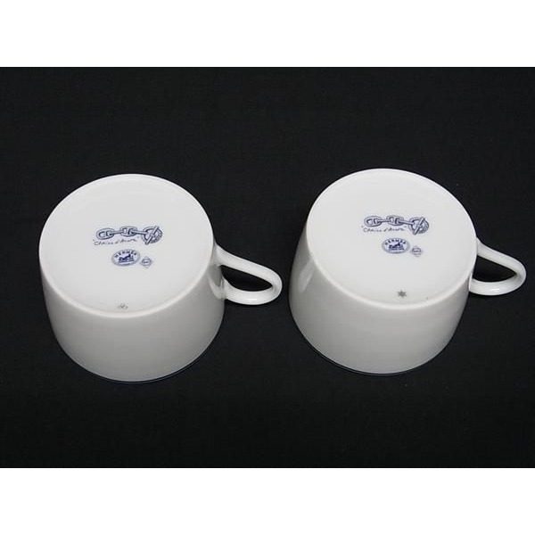 Hermes Chaine D'ancre Cup & Saucer Tableware Pair Set of 2 White Blue — view 5