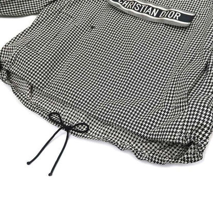 Dior Anorak Houndstooth XS BK WH 017c10a2856 Polyester Logo Women's