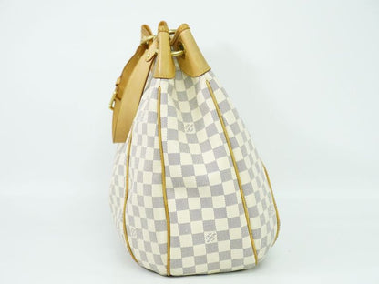 Authentic Louis Vuitton LV Galiera GM Damier Azure Tote Bag Shoulder Bag White