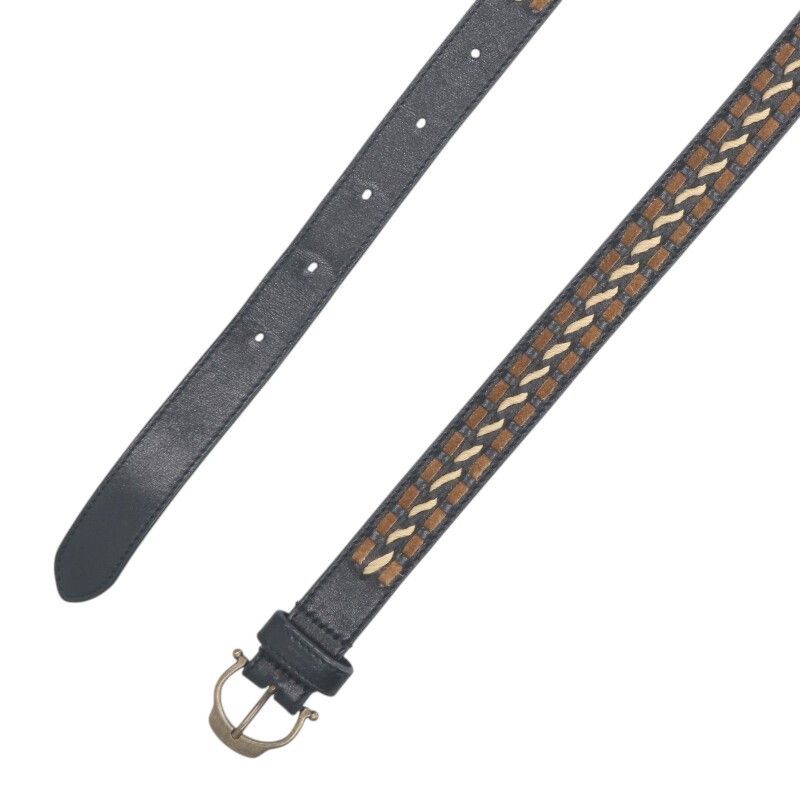 Saint Laurent Paris 649255 Leather Narrow Belt Men's 80