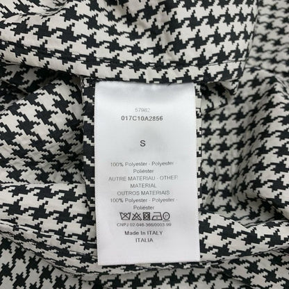 Christian Dior Anorak Top Hoodie Logo Half Zip Houndstooth Long Sleeve
