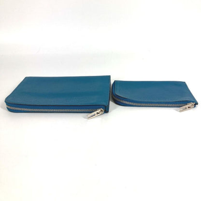 Hermes Coin Case Remix Duo Leather Blue
