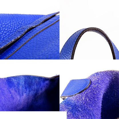 Hermes Picotin Lock MM Blue Electric Silver Taurillon Handbag — view 8