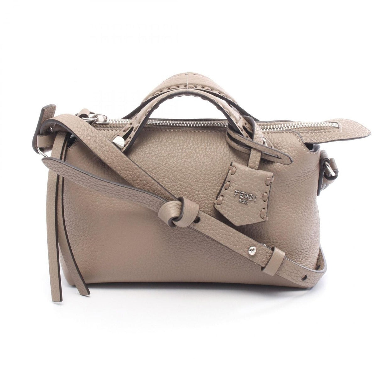 Fendi by the Way Selleria Mini Gray Leather Shoulder Bag