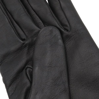 Hermes Gloves Leather Black #6.5 Gold Hardware Black Bolide Kelly [box