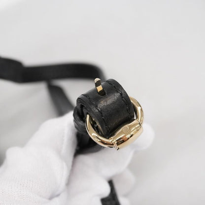 Gucci Shoulder Bag Soho 308364 Leather Black Chien Pan Gold Hardware Women's