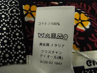 Christian Dior Christian Dior 100% Cotton Scarf Handkerchief Navy And